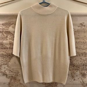 GEORGE Cream Mockneck Sweater Shirt